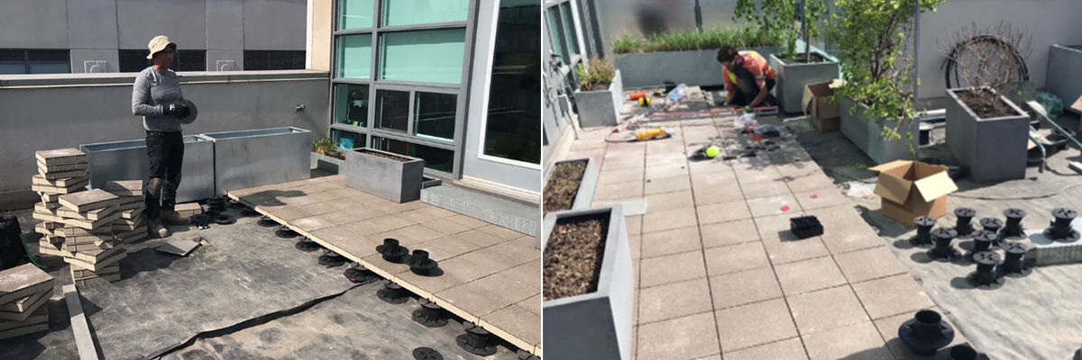 Madison Avenue Lofts Project | Toronto, Canada 3,500 Moonbay Pedestals for Rooftop Decking